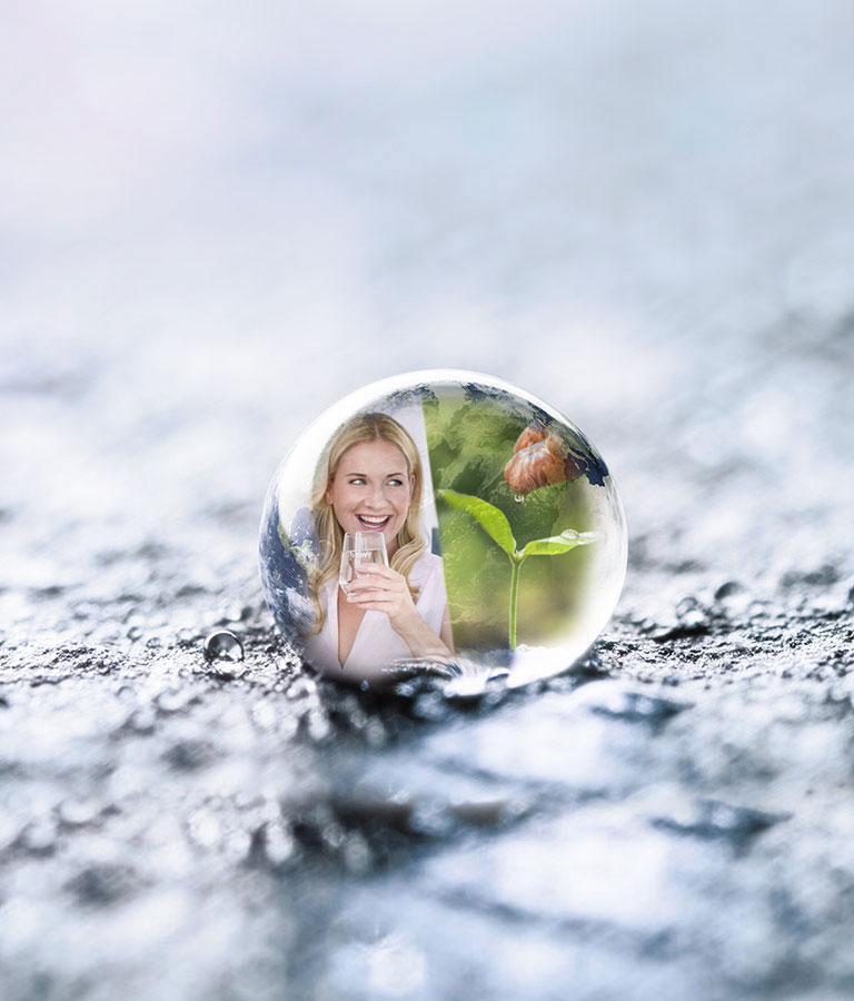 Waterdrop on earth small