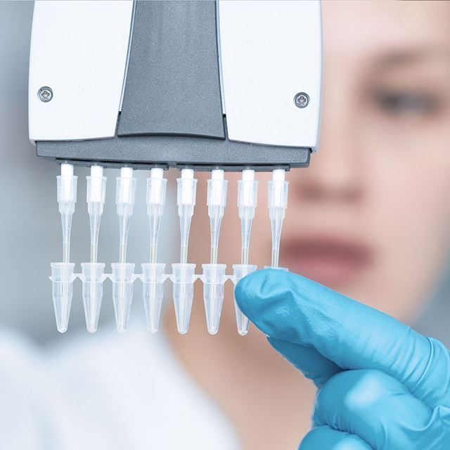 Purified water being analyzed