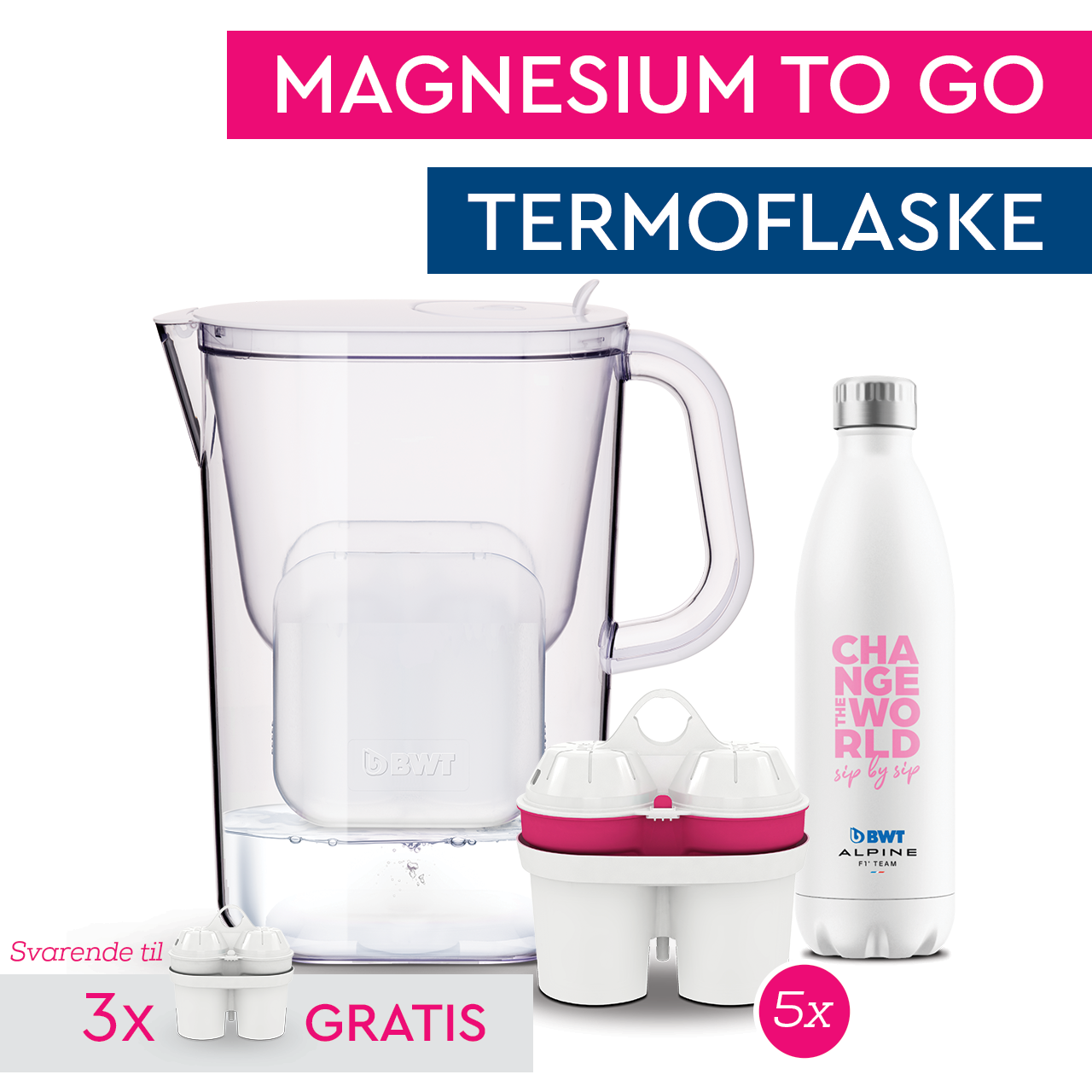 Magnesium to go filterkande bundle