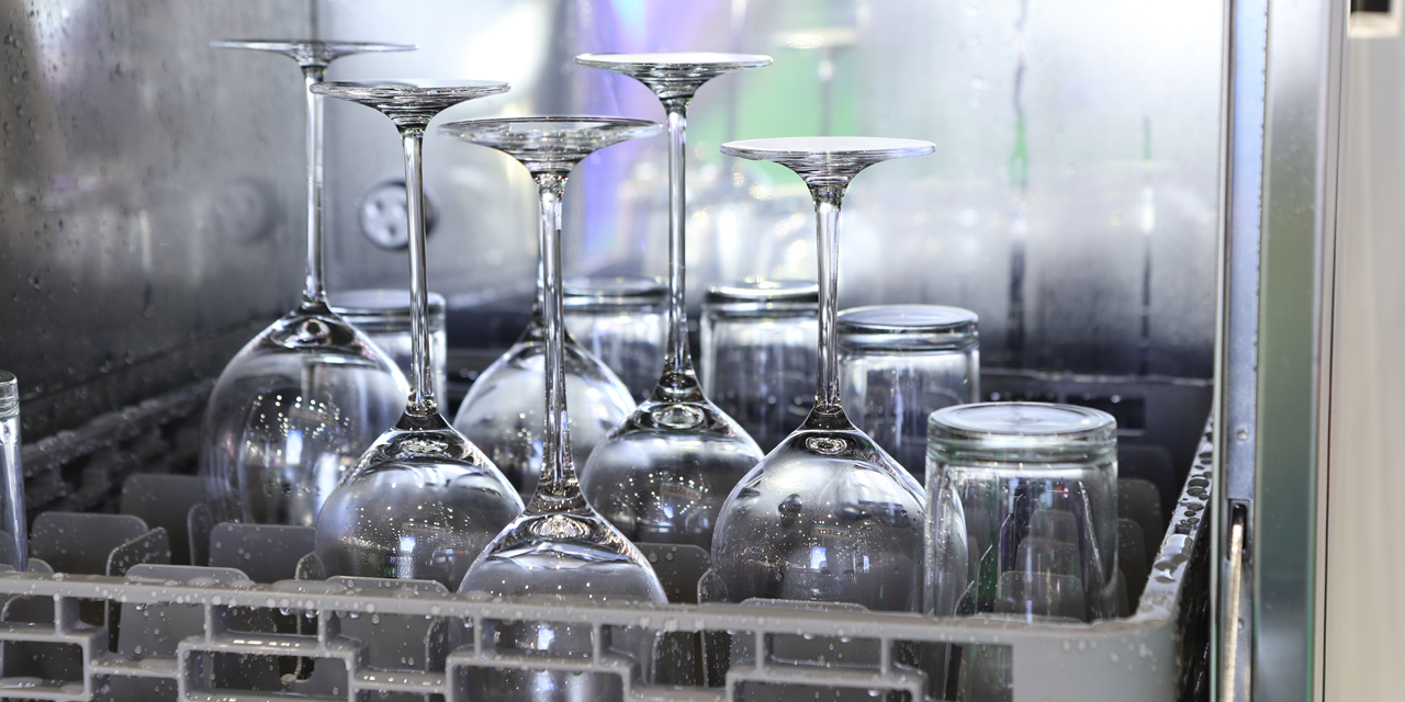 glas i opvaskemaskine