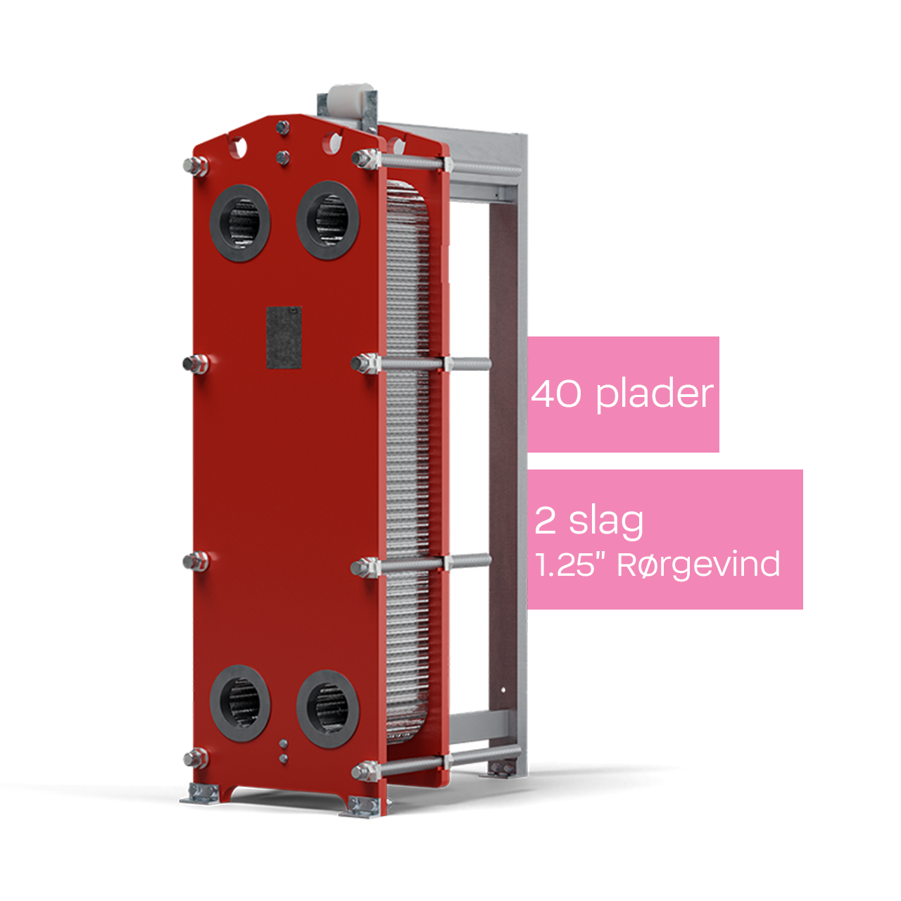 Boltet veksler 2 slag med 40 plader