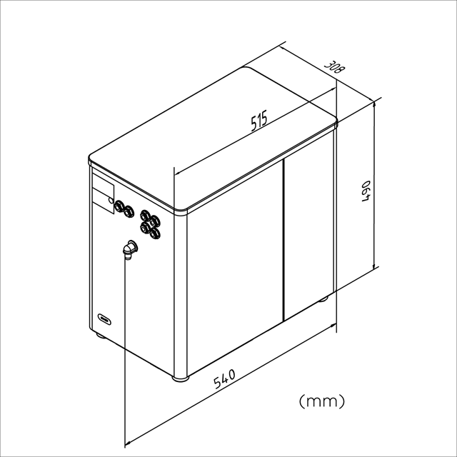 AQA drink vandkøler BEV 90 – kapacitet 90 liter – servering af vand i kantinen eller caféen BWT AQA drink BEV90 vandkøler