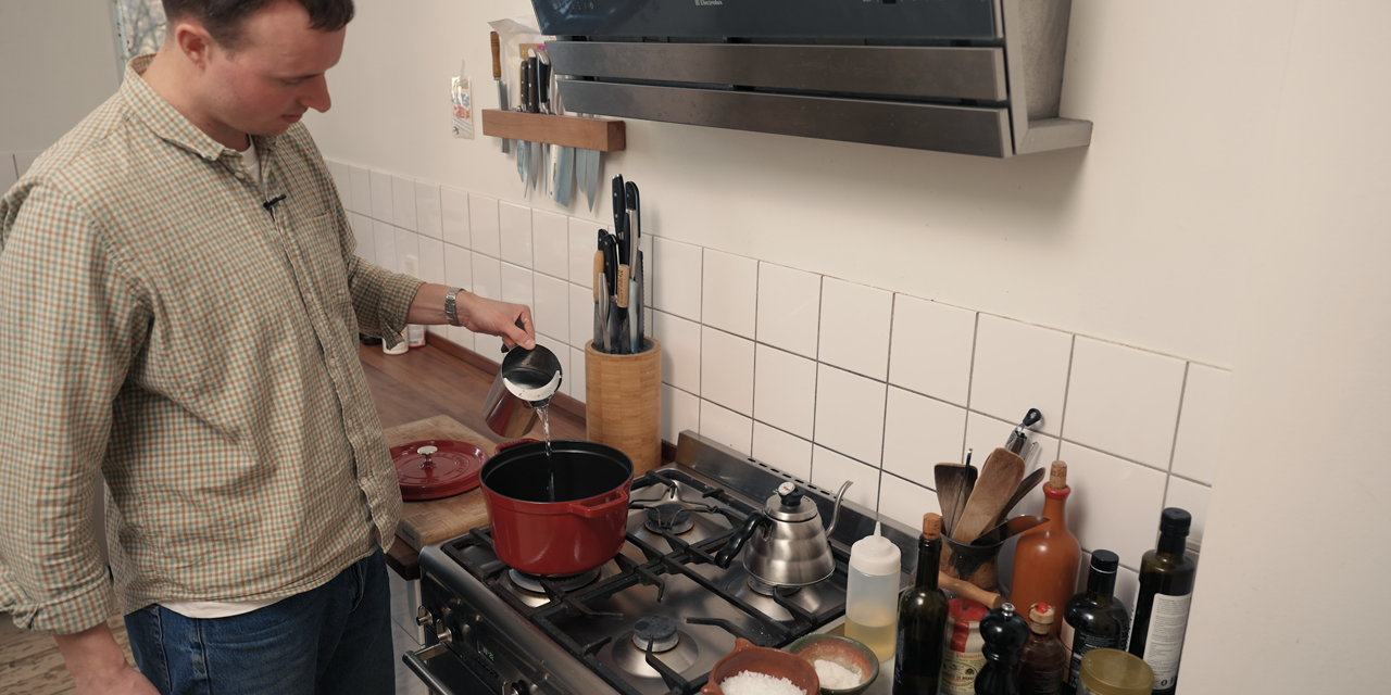 Sebastian bruger også RO-vand til madlavning