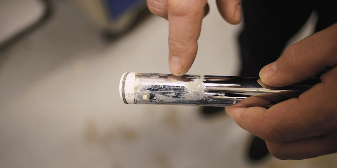 ødelagt dysse pga kalk