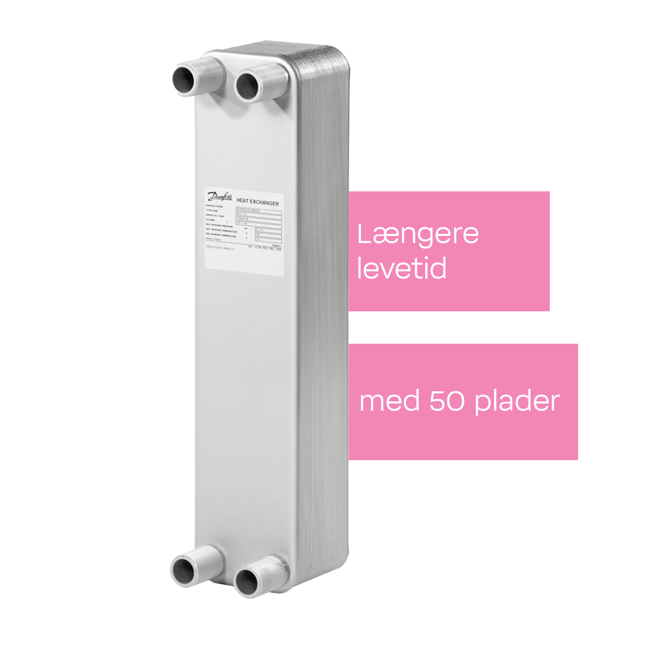 Bedre varmeoverførsel med loddet veksler XB37 50 plader