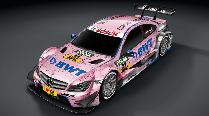 BWT sponsored Mercedes DTM car