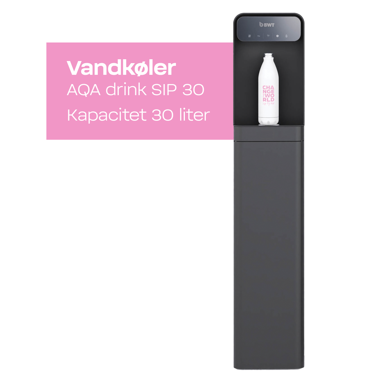 Vandkøler fritstående gulvmodel – aqa drink sip 30 den slanke model