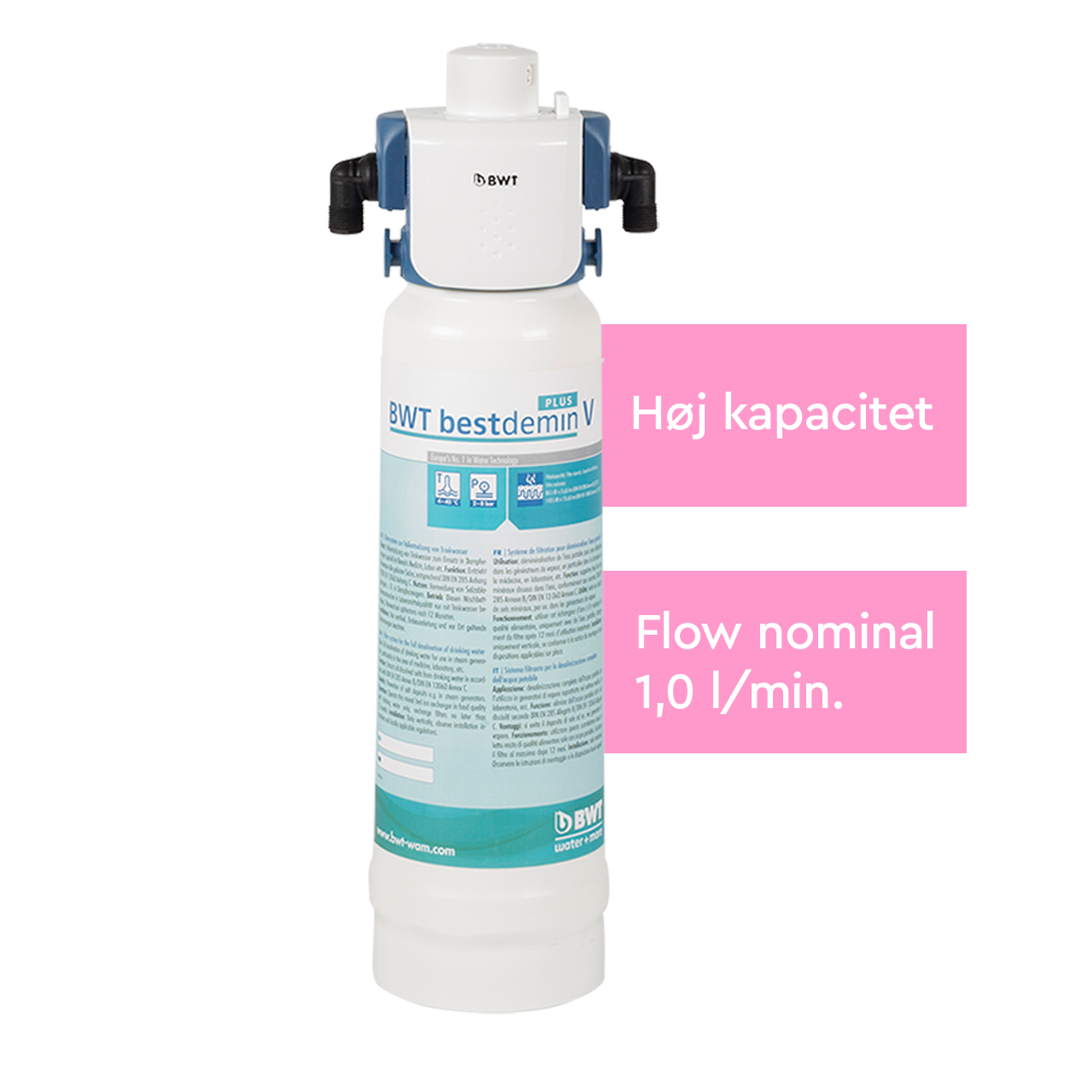 BWT Bestdemin Plus V flow nominal 1,0 l/min.