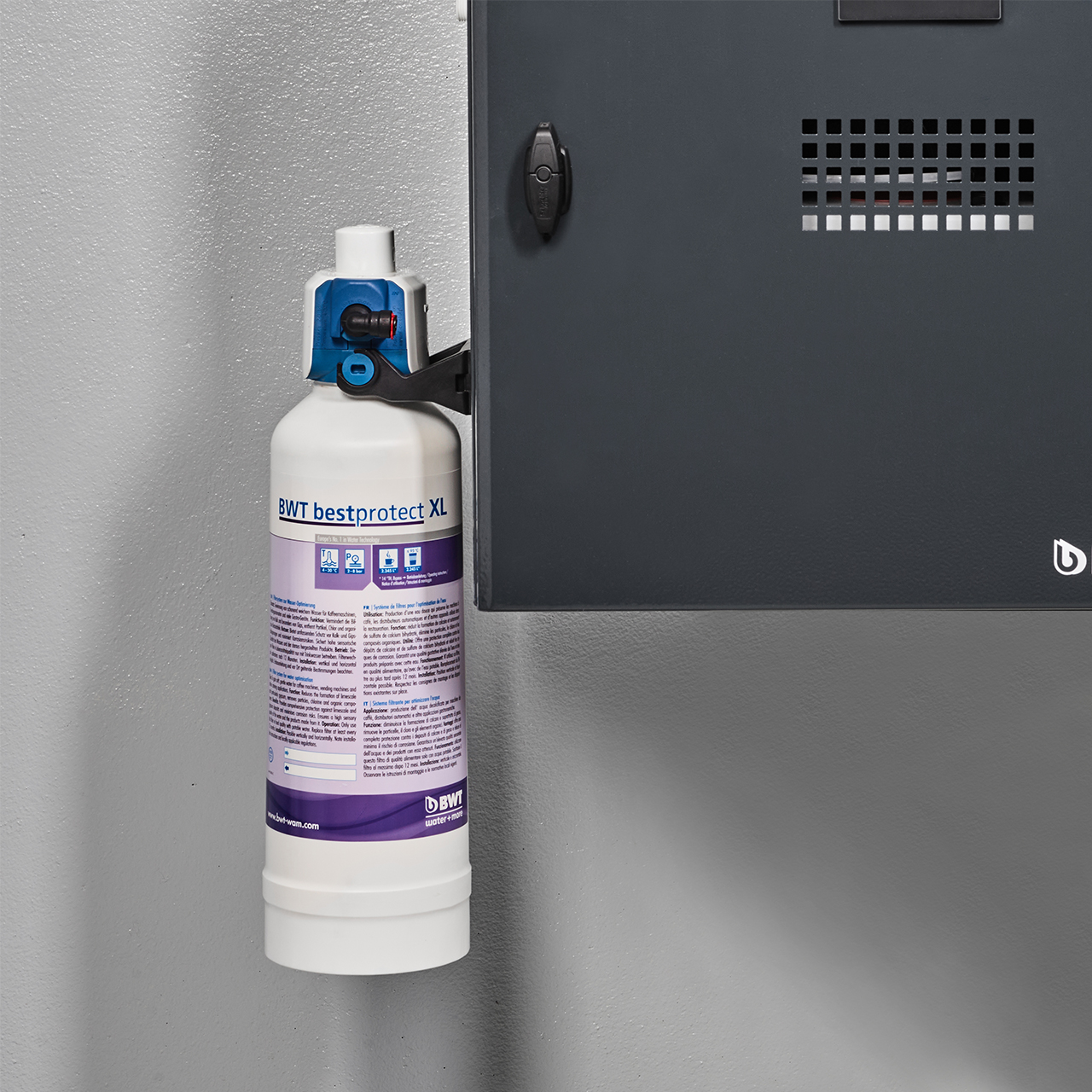 BestProtect 2XL monteret på Safeshower M3