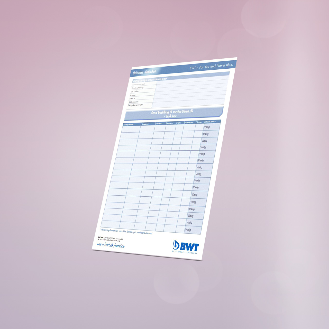 elektrolyse-kontrolkort