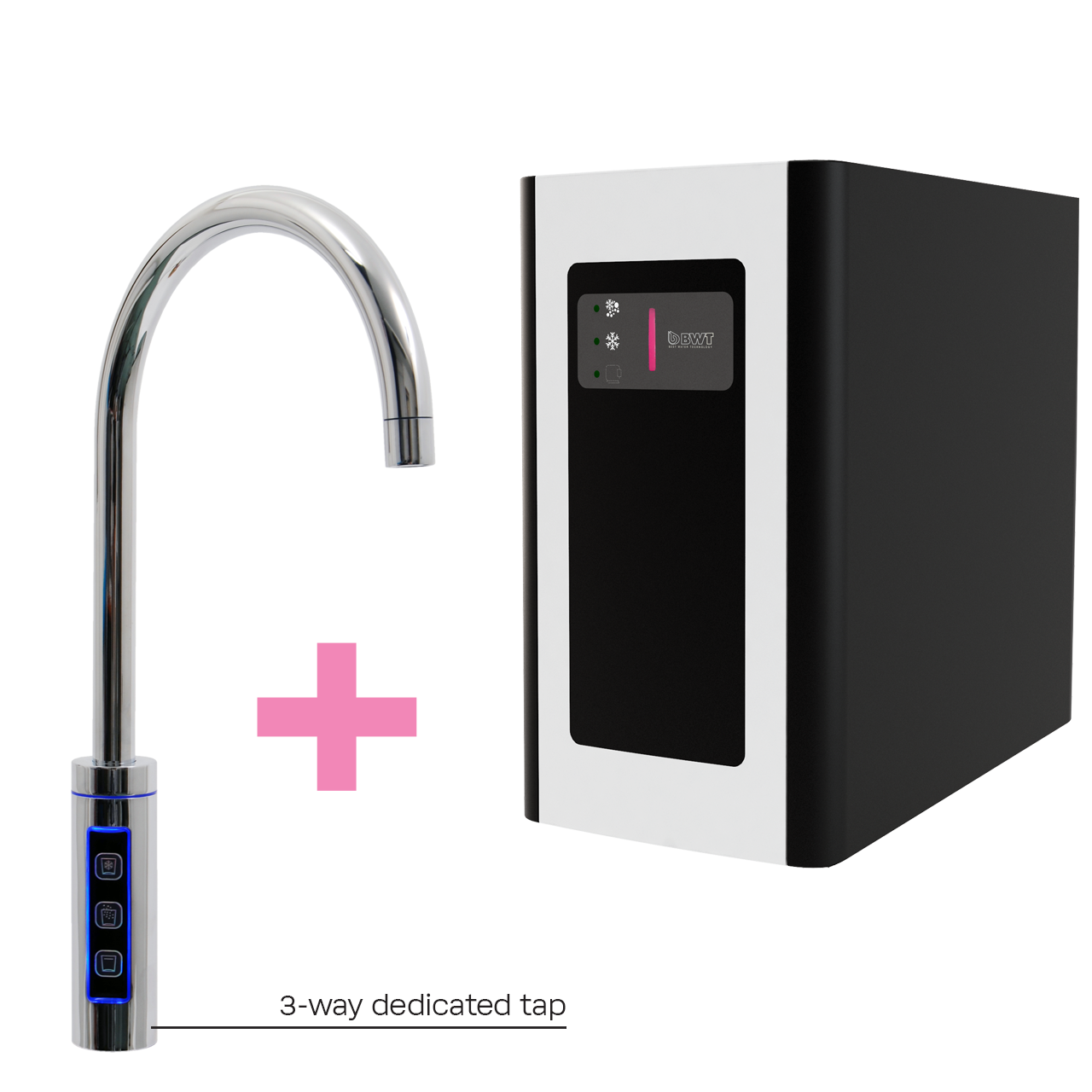 aqa drink vandkøler i kombination med 3-ways vandhane