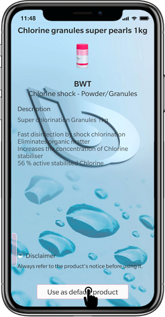 click on set as default