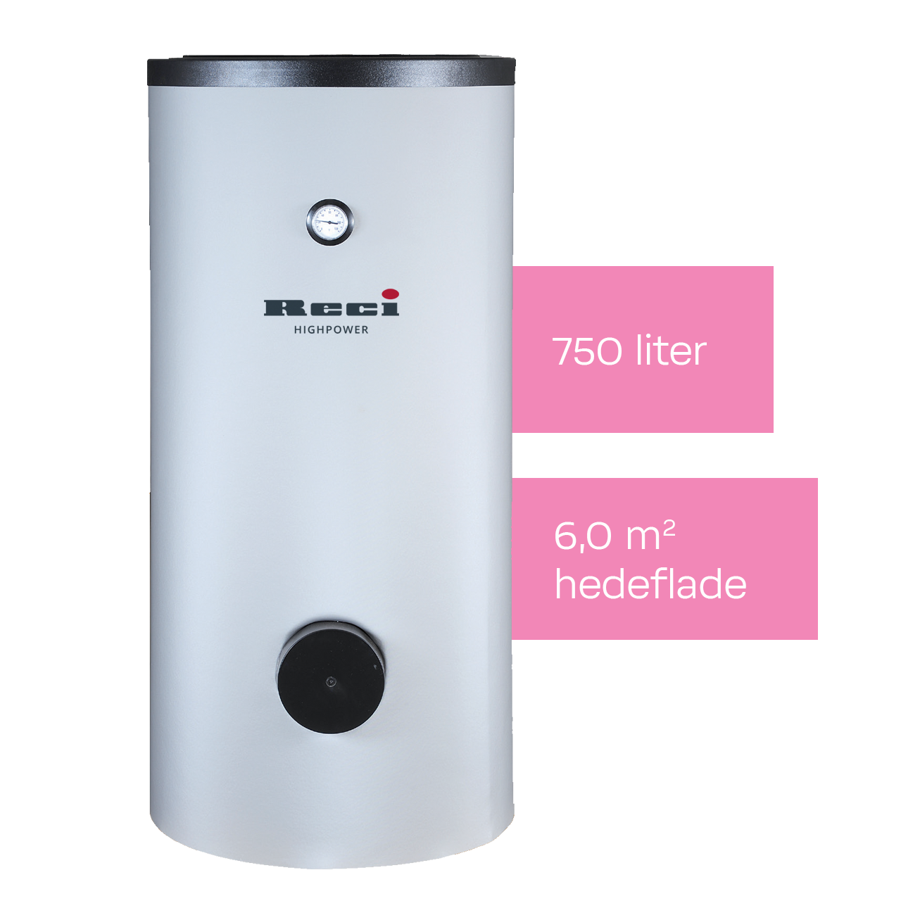 Prefab beholder med High Power spiraler 750 l 