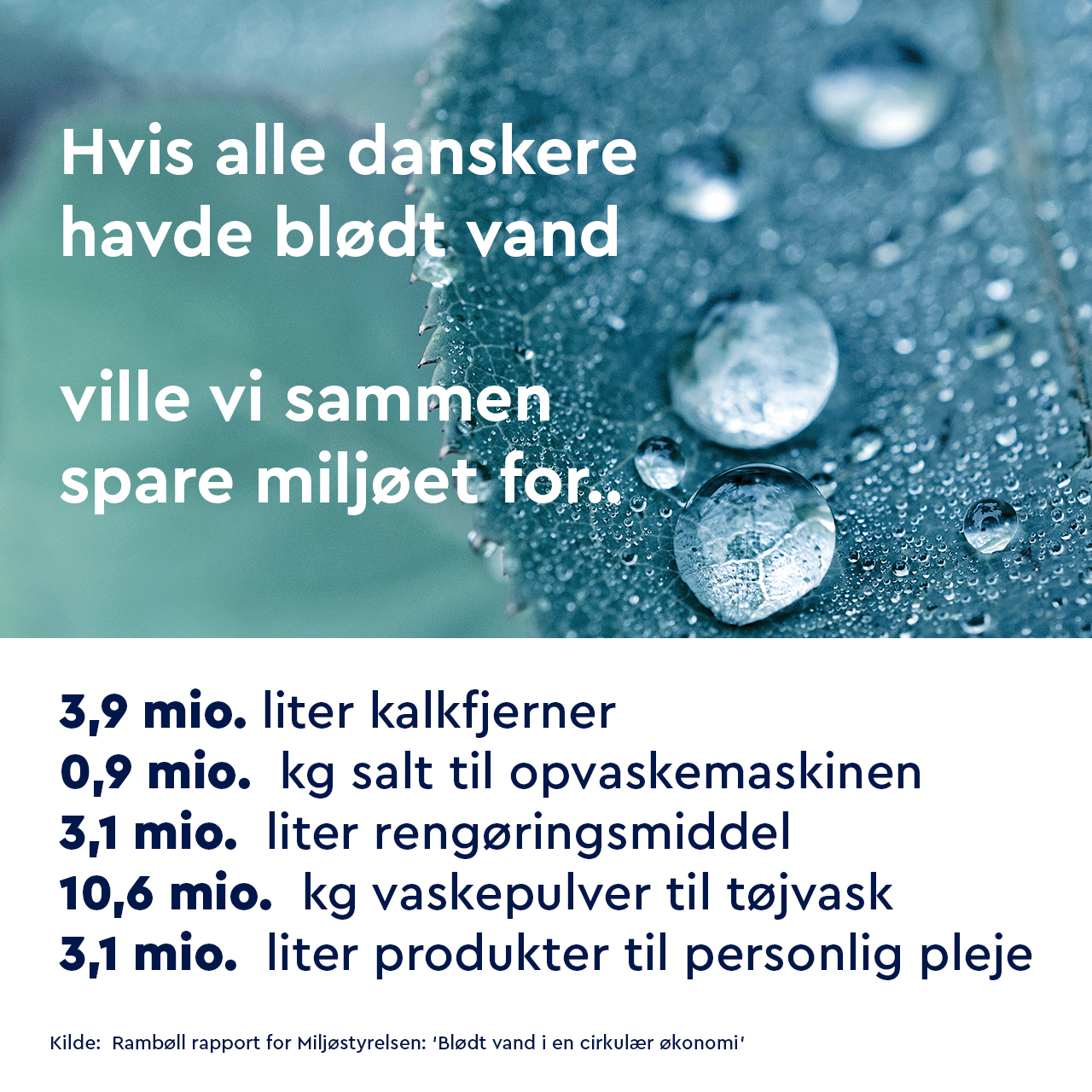 miljøbesparelser med kalkfrit vand