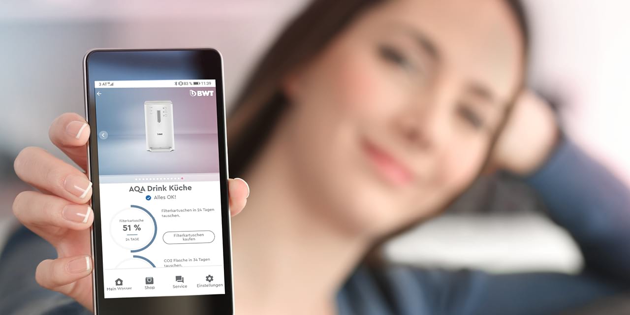 Wasserspender mit App