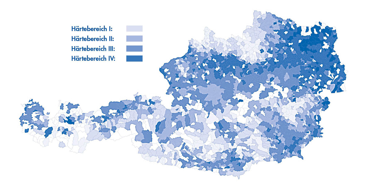 Wasserhärtkarte Österreich
