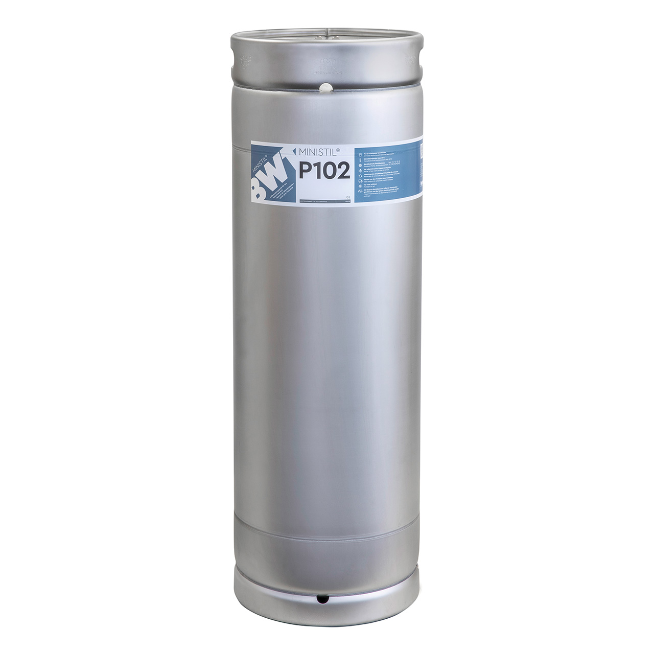 Eine grosse Flasche für die Patronenentsalzung