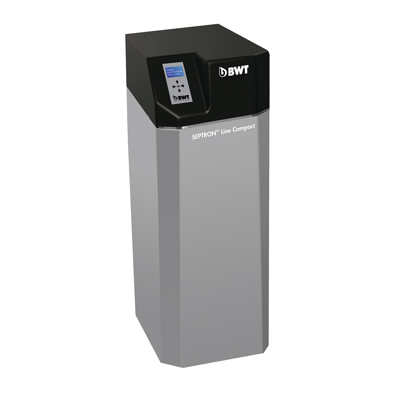 Grau-schwarze, quadrtatische Box 