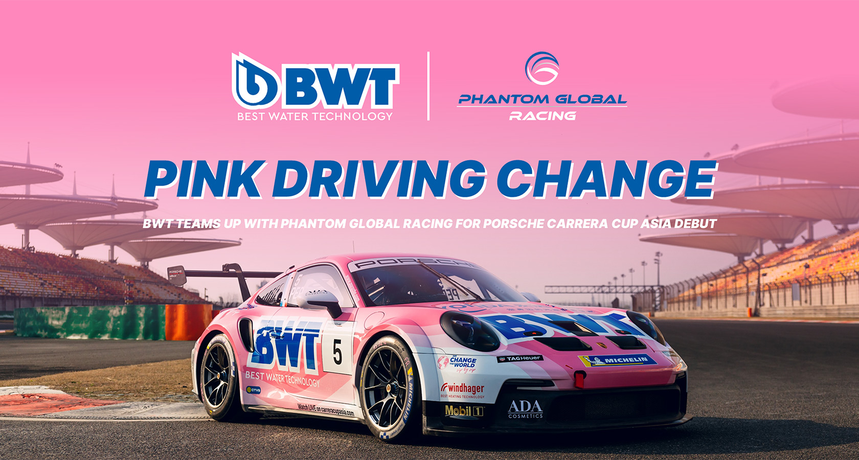 Pink BWT racing car