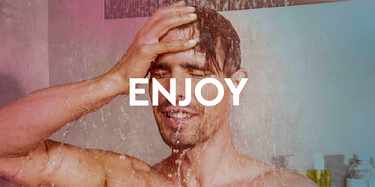 Man Showing Large Image