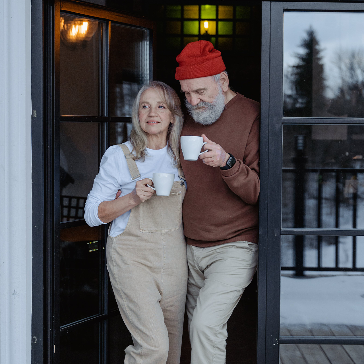 Old couples looking cool