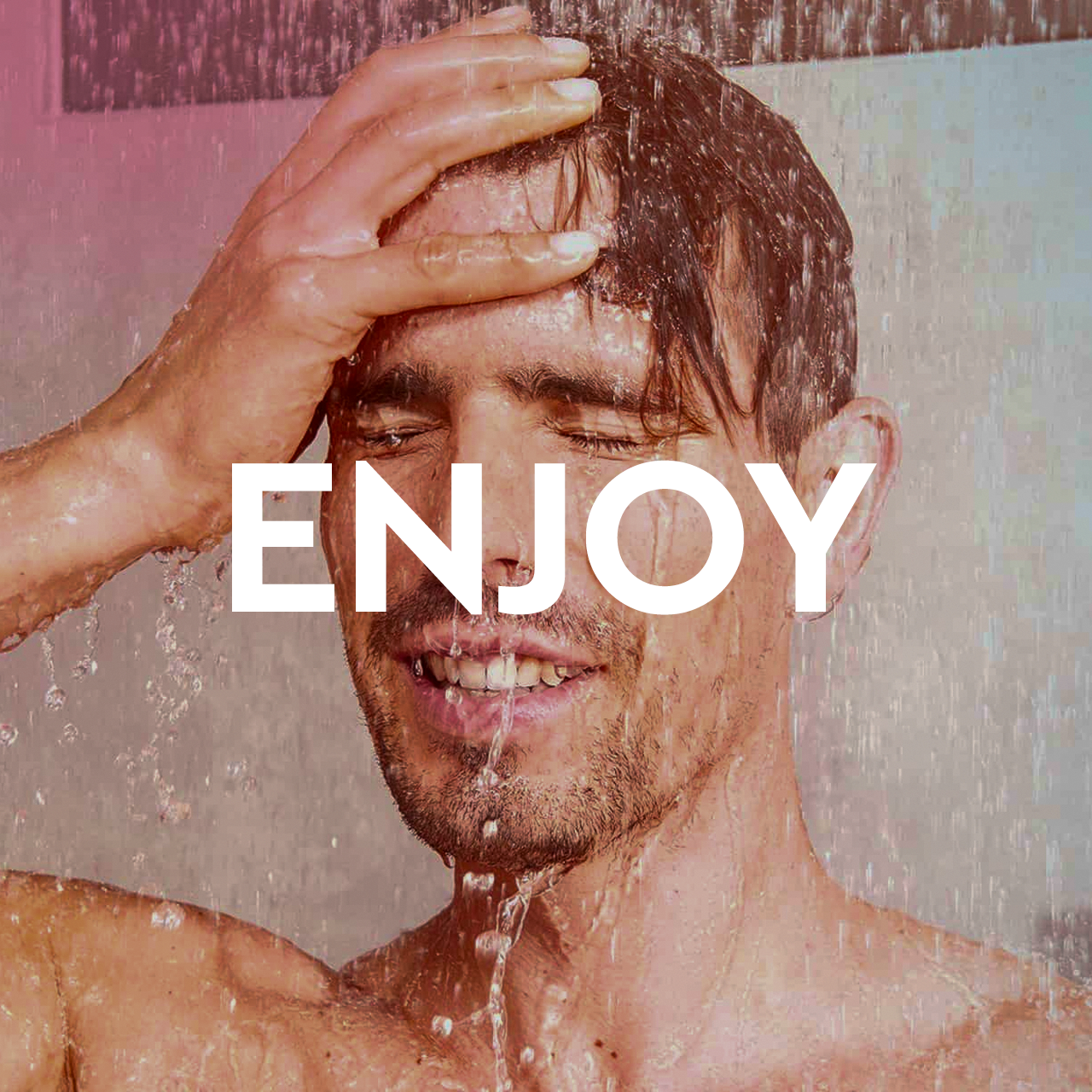 Man Showering Enjoy