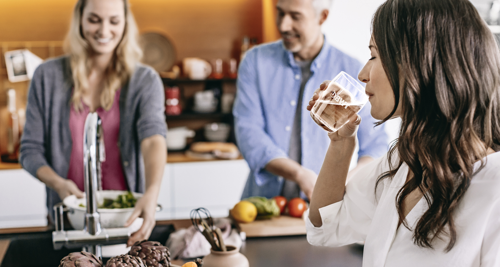 Friends at a kitchen party