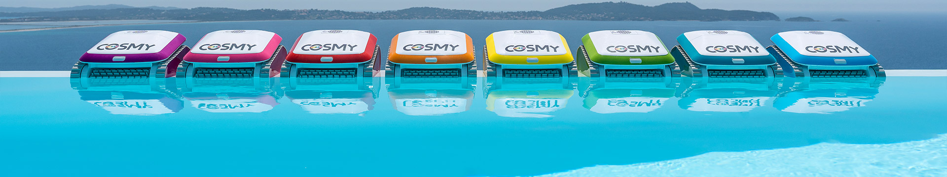 Bannière ambiance robots de piscine