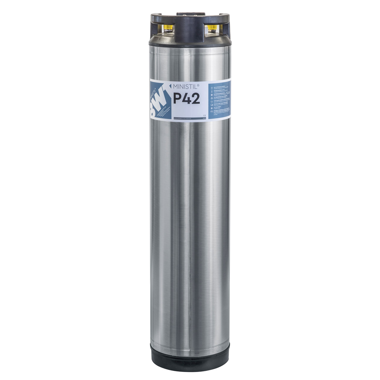 Cartouche de déminéralisation complète en acier inoxydable, type BWT MINISTIL P42, isolée