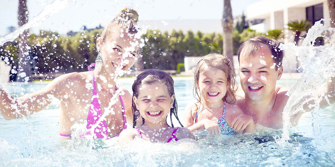 Baignade en famille