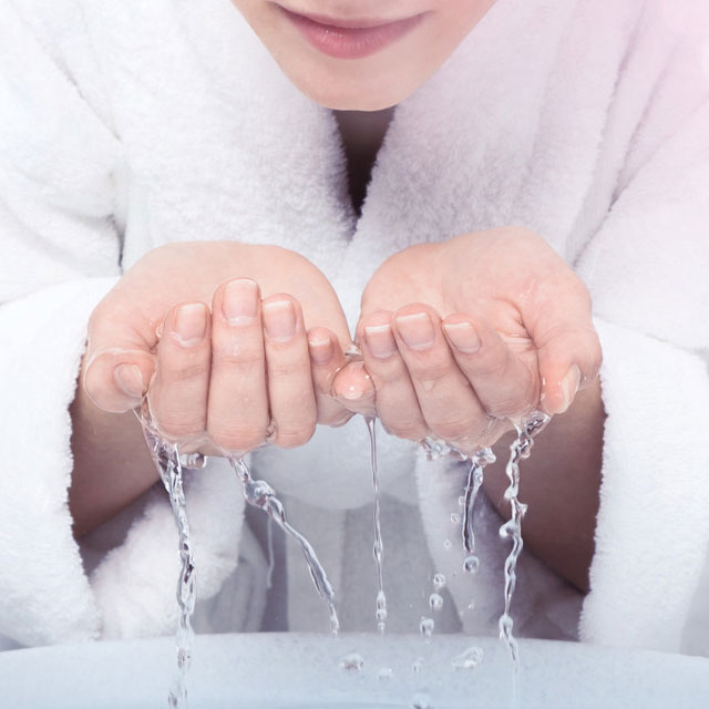 hiver cocooning nettoyage visage eau