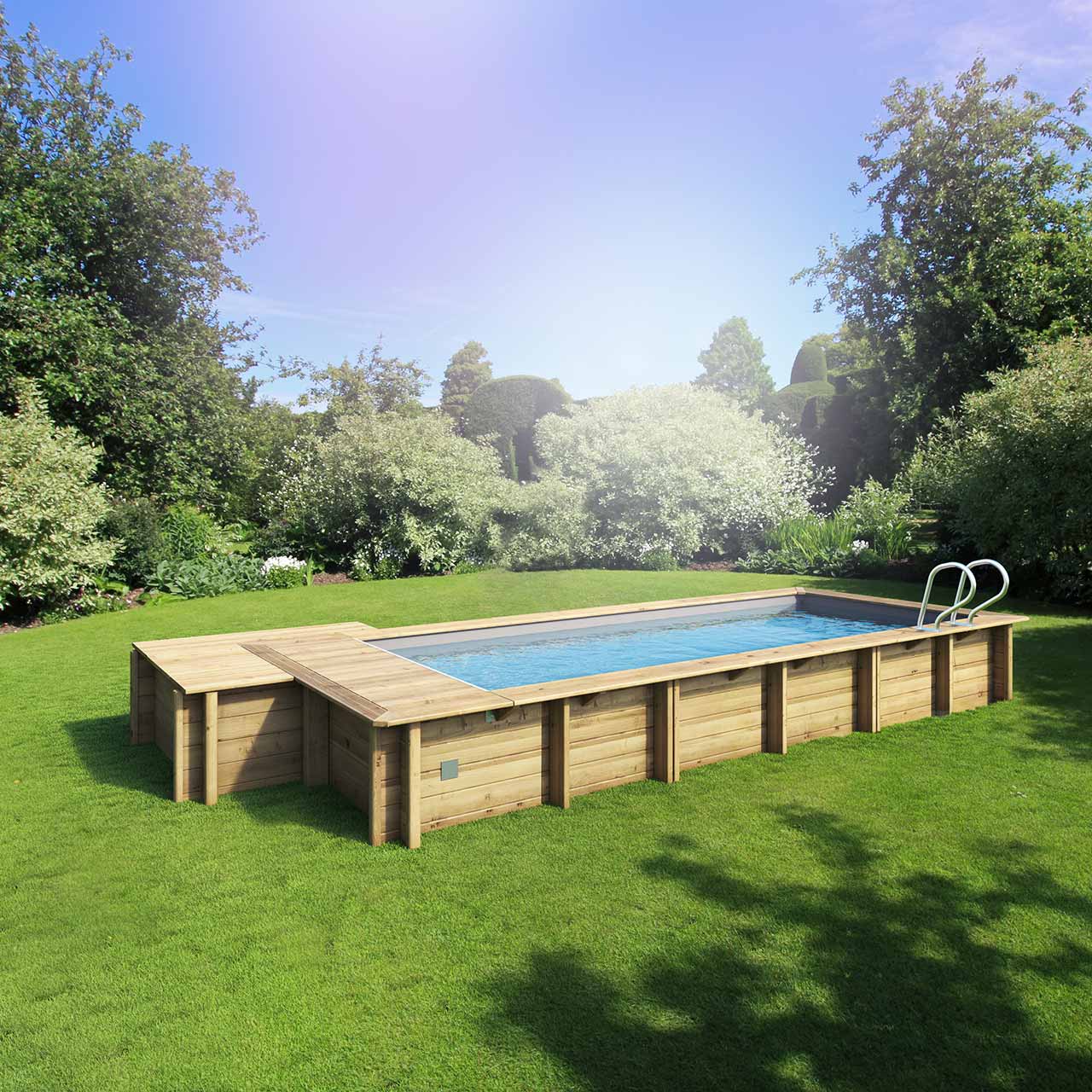 piscine de jardin semi-enterrée