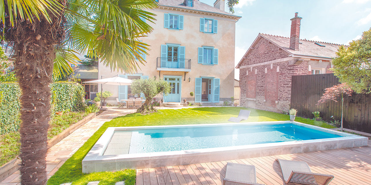 ambiance piscine de jardin