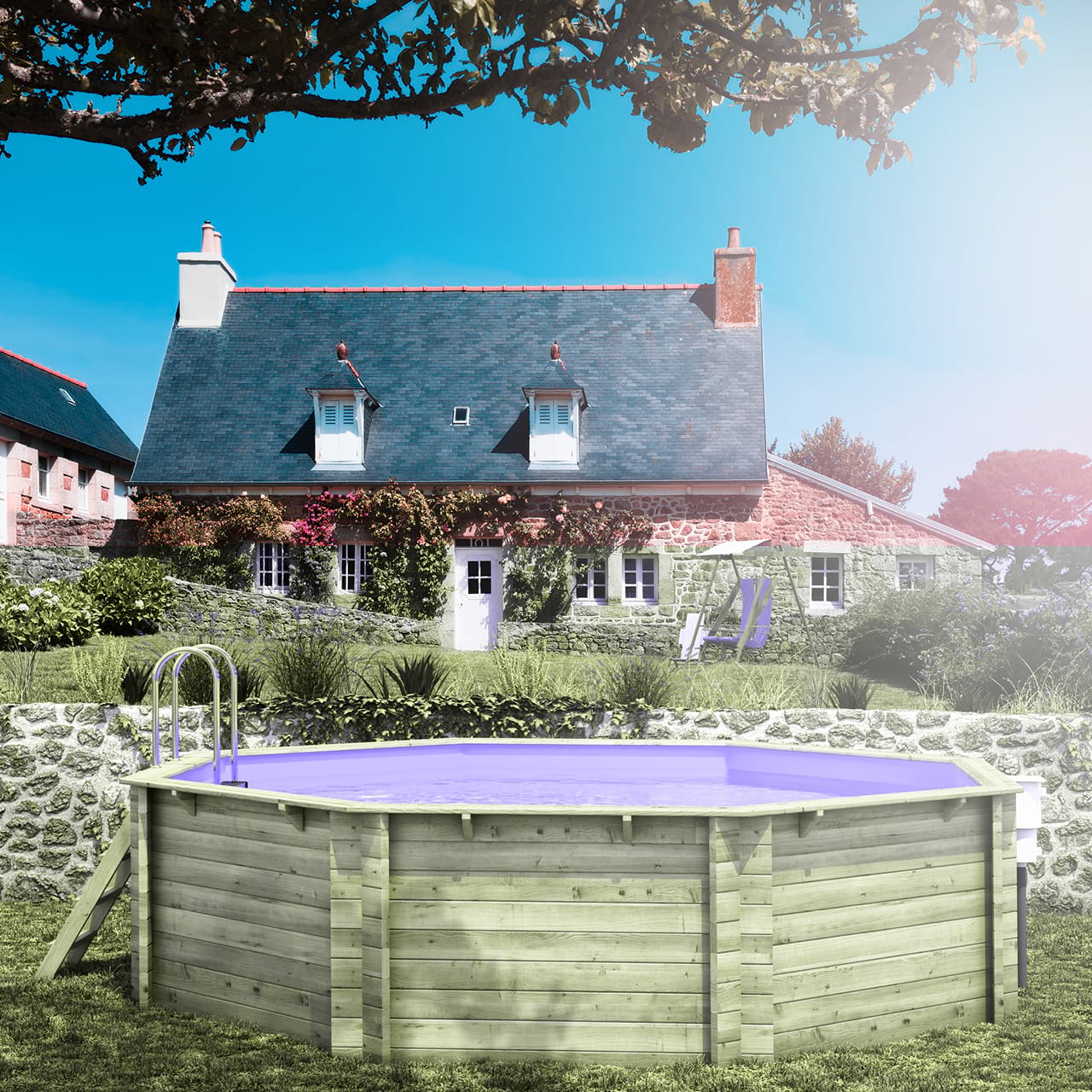 BWT Massivholzpool Tropic Octo 414