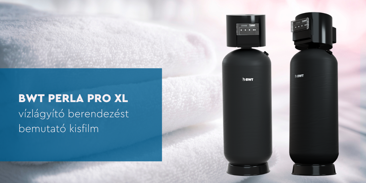 BWT Perla PRO XL ipari vízlágyító berendezést bemutató kisfilm Üzleti ügyfelek egy pohár friss vizet élveznek egy vízadagolóból