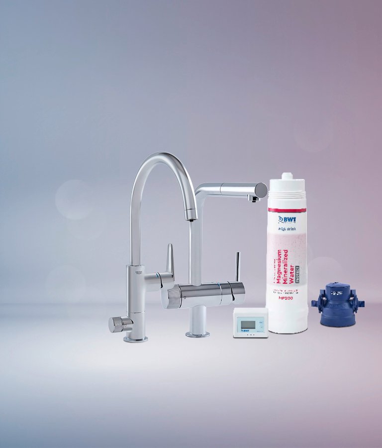 BWT AQADRINK PURE and Urban víztiszítós csaptelep