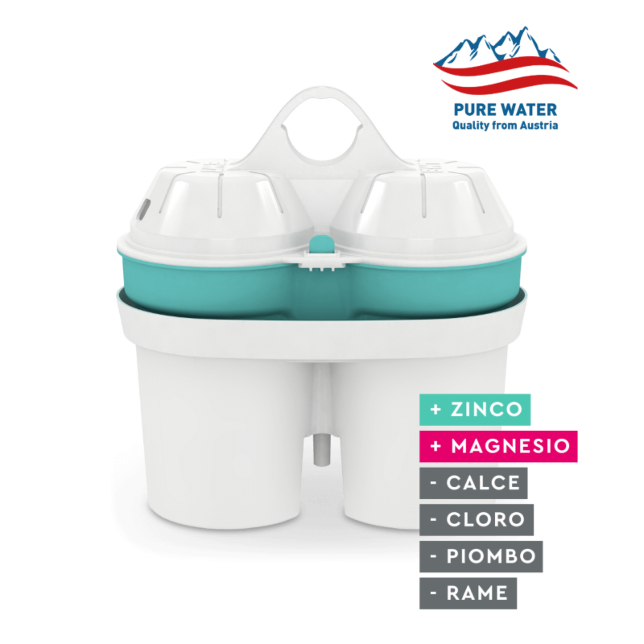 Magnesium mineralized water zinc cartridge