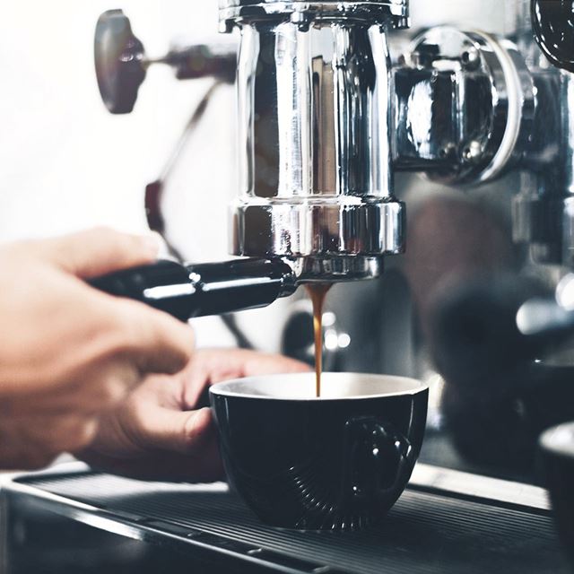 Brewing a fresh cup of coffee