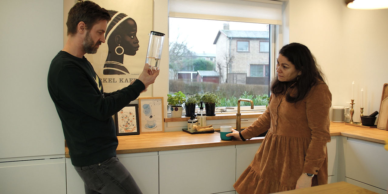 Dan og Stine fikk installert et kalkfilter for å få kalkfritt vann