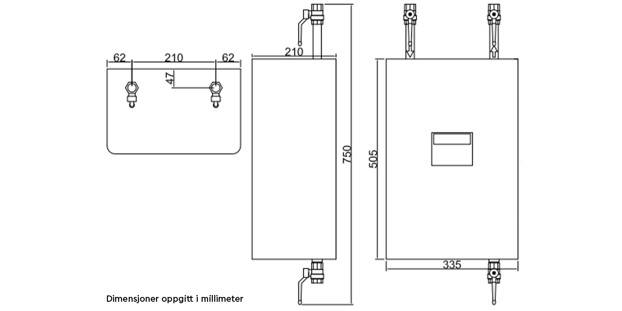 BWT AirFree 500 membranavlufter til sentralvarmesystem