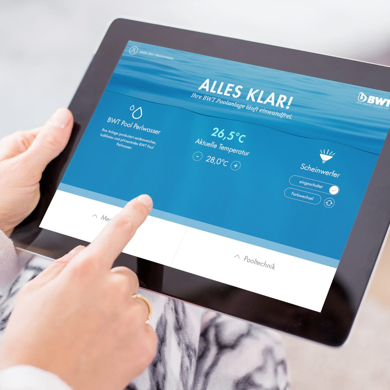 BWT Poolmatic Touch Panel