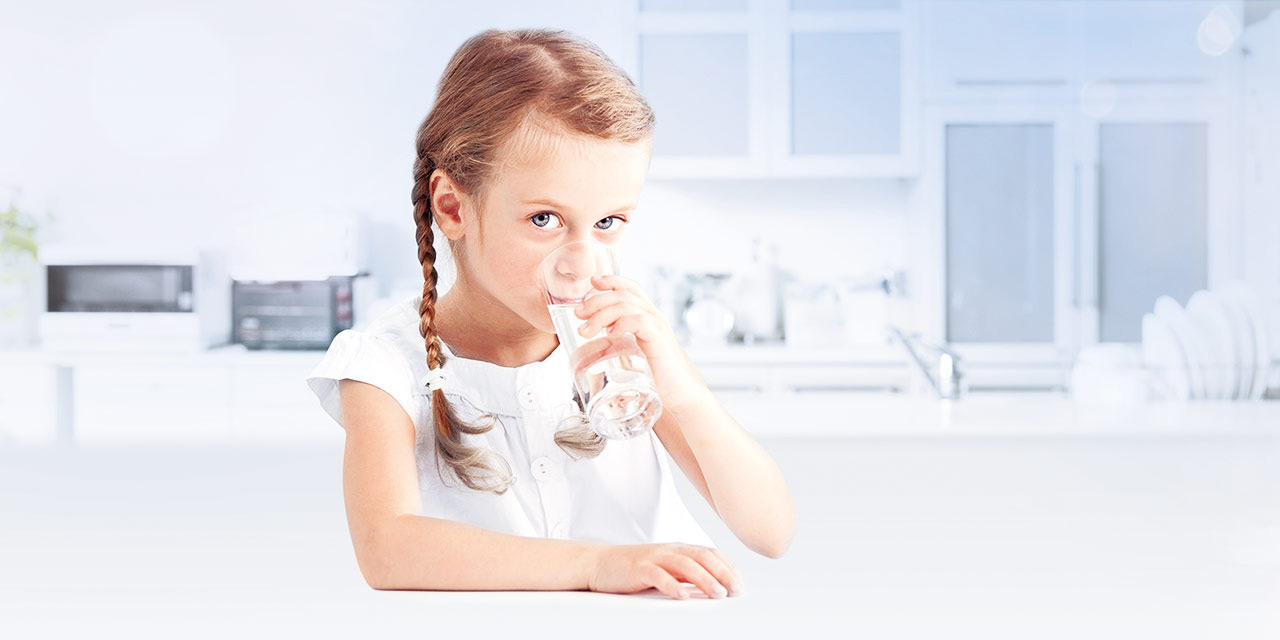 Girl drinking water