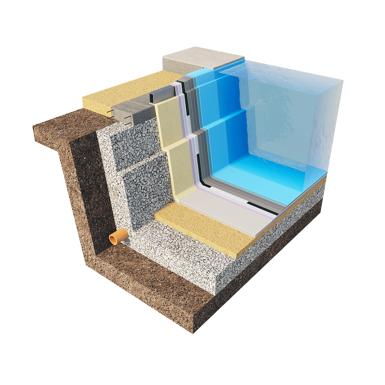 BWT pool vægstruktur installeret BWT pool vægstruktur installeret