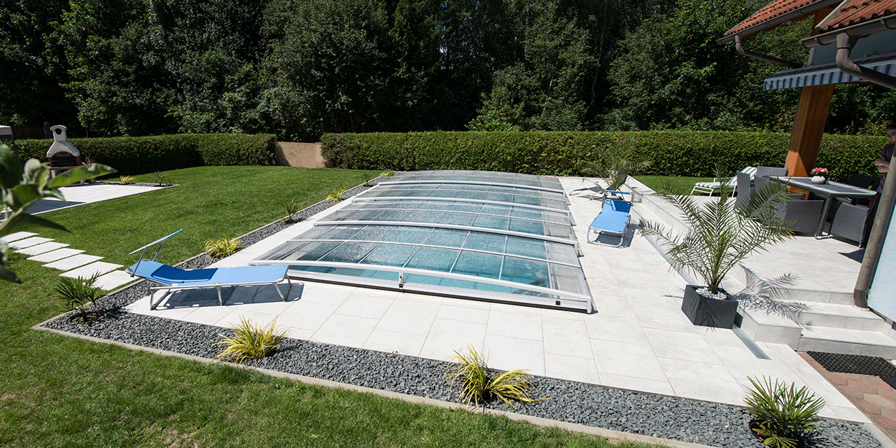 Glasoverdækning til pool fra BWT