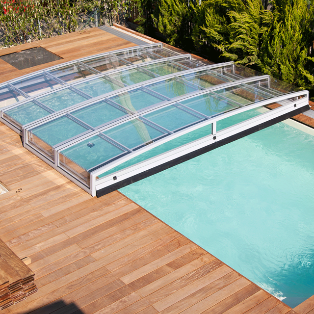 Pooloverdækning i glas til din pool fra BWT